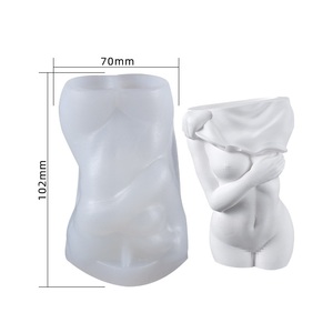 Molde de silicona INTODIY nórdico creativo para florero con diseño de cuerpo femenino, maceta, portalápices, molde de yeso para cerámica - Product Image 6