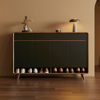 Meuble à chaussures en bois pour entrée et couloir, design multi-niveaux, style moderne et simple, rangement domestique multifonctionnel