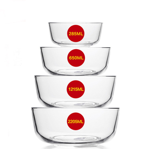 Vente <span class=keywords><strong>en</strong></span> gros de bols <span class=keywords><strong>en</strong></span> <span class=keywords><strong>verre</strong></span> borosilicate transparent épais, adaptés au micro-ondes, ensembles de bols à salade de fruits pour la cuisine et les pique-niques - Product Image 1