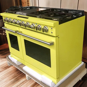 Gas <b>Range</b> 48-inch 8-burner With Oven Convection Freestanding Black Stainless Steel Cooktop American Style - Product Image 3