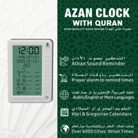 Jam dinding Azan LED Digital Islami, desain baru Muslim