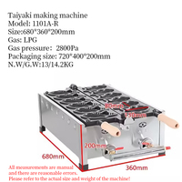 Machine à gâteau de petit poisson à gaz commerciale cuisson du pain en forme de poisson poêle Double face antiadhésif Taiyaki Muffin gâteau Machine