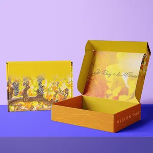 Visionpak Foldable Customize Logo Box Fold Flat Premium Kids Gift Boxes Folding / Folder Box Board Corrugated Paper