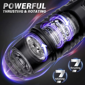 Coupe de masturbation électrique, jouets sexuels, masturbateur vaginal, secouement automatique, succion, gémissements sexy, masturbateur masculin - Product Image 5