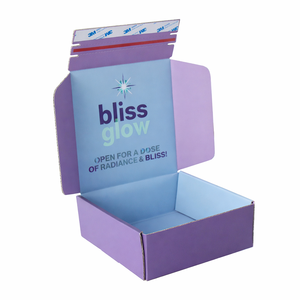 Boîtes d'emballage DTC pour masques de nuit et soins de la peau, boîtes d'expédition à bande déchirable, option E B Flute, logo personnalisé - Product Image 4