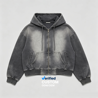 Chaqueta de talla grande de peso pesado con lavado ácido y efecto desgastado por el sol, estilo vintage streetwear, venta al por mayor ODM, proveedor líder