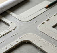 Service de fabrication sur mesure de prototypes de maquettes architecturales en résine pour table de sable 3D, modèles réduits de paysages et maquettes de bâtiments