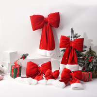 Décorations de Noël en velours de qualité, nœuds 3D multicolores et multi-tailles – Pendentifs festifs pour hôtels et maisons, fournitures décoratives pour une ambiance festive