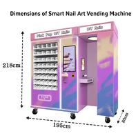 Machine distributrice de vernis à ongles DIY en libre-service, couleur personnalisée, écran tactile 21 pouces, imprimante 3D pour ongles, options de paiement multiples