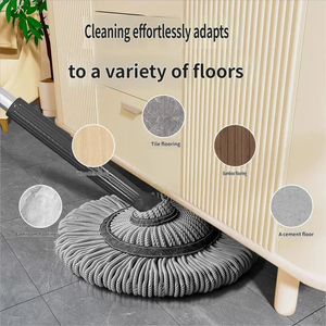 Mopa Giratoria 360° con Autoexprimido, Diseño de Escurrido Manual, Mopa de <span class=keywords><strong>Limpieza</strong></span> de Pisos Resistente para Azulejos/Madera, <span class=keywords><strong>Precio</strong></span> de Fábrica - Product Image 4