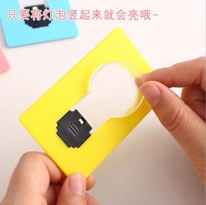 Custom Logo UV Printed Screen Printing Mobile Phone Holder Mini Luminous Folding Card LED <b>Night</b> <b>Light</b> <b>Bulb</b> Portable Promotional - Product Image 3