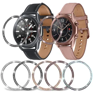 Tschick Diamond Bling Metal Bumper Frame Case For Samsung Galaxy Watch 3 41 45mm Bezel Ring Protector For Samsung Watch 3 41 45