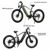 Vélo électrique à pneus larges en alliage d'aluminium EB-P2 de 26 pouces, 52V23Ah, charge maximale 200 kg, usine de vélos électriques aux États-Unis, au Canada, en Allemagne, en Pologne et à l'étranger