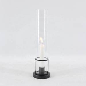 Wholesale Custom <strong>Candle</strong> <strong>Holder</strong> Home Decoration Metal Hurricane Taper <strong>Candle</strong> <strong>Holder</strong> Tall Glass Pillar <strong>Candle</strong> <strong>Holder</strong> - Product Image 1