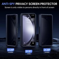Étui magnétique MOBOSI pour Z Fold5 avec protection d'écran de confidentialité, compatible, design mince intégral, protection de la charnière, en polycarbonate, compatible sans fil
