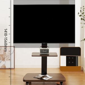 Carro de <span class=keywords><strong>TV</strong></span> móvil con toma de corriente Soporte de <span class=keywords><strong>TV</strong></span> rodante para televisores de pantalla curva de pantalla plana LCD LED <span class=keywords><strong>OLED</strong></span> de 26-65 pulgadas hasta 110 lbs - Product Image 3