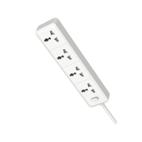 Regleta de Enchufes Eléctrica Universal con Logotipo Personalizado Industrial PUJIMAX, Regleta de Múltiples Tomas de Corriente, 4 Tomas de Corriente, 6 A, Cable de 1,5 m
