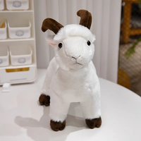 Jouet en peluche de chèvre bricolage noir kawaii peluches en peluche mouton blanc jouets