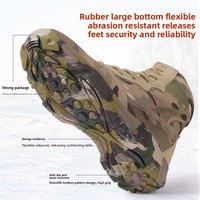 Bottes tactiques de randonnée d'hiver Shero pour hommes et femmes, doublées de polaire, imperméables, épaisses, résistantes à l'abrasion, à tige haute, camouflage