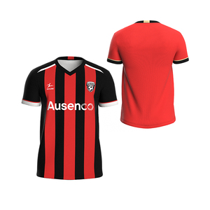 เสื้อเจอร์ซีย์ทีมฟุตบอลแนวคลาสสิกสตรีทเสื้อทีมฟุตบอลออกแบบได้ตามต้องการเครื่องแบบการพิมพ์ซับลิเมชัน - Product Image 2