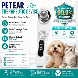 Dispositivo Terapéutico para Oídos de Mascotas con Desinfección de Ozono, Elimina el 99.9% de Bacterias en Perros y <span class=keywords><strong>Gatos</strong></span> - Product Image 1