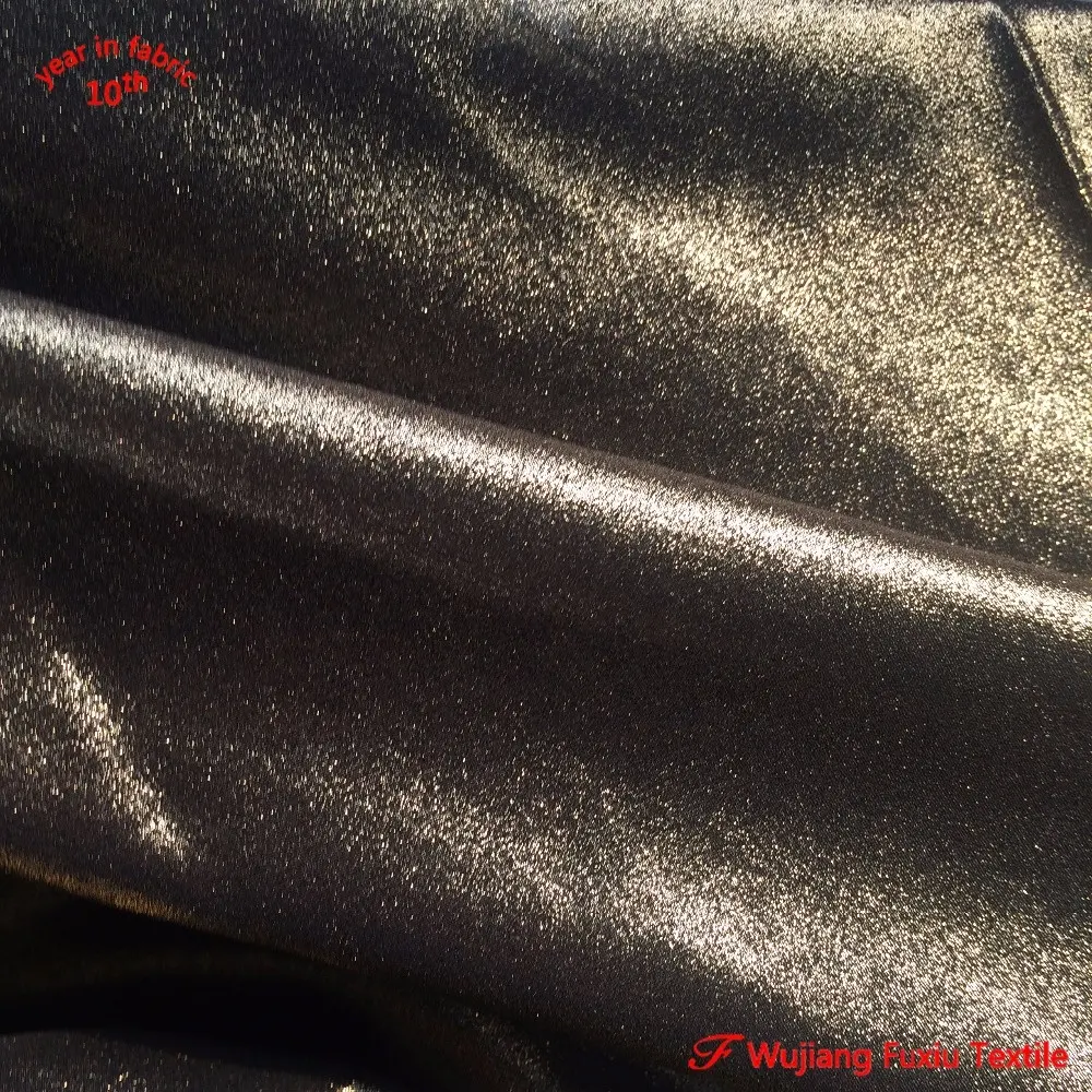 Mode Goud Zilver Gecoat Shining Metallic Chiffon Stof Voor Dame Jurk