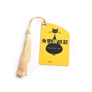 Different Design Yellow Color Special Significance <b>Spray</b> <b>Paint</b> Bookmark with <b>Gold</b> Tassel - Product Image 2