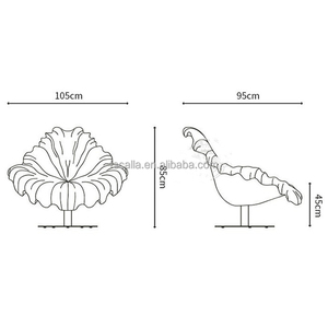 2025 nouveau velours tissu créatif fleur en forme de salon pivotant canapé <span class=keywords><strong>chaise</strong></span> luxe velours salon chaises simples meubles - Product Image 3