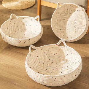 Lit pour animaux de compagnie pour chats et petits chiens-Tente triangulaire pliable en polaire, lavable, gris chiné - Product Image 4
