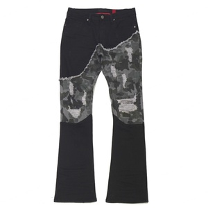 Jeans empilés Urban Star personnalisés ShanLai / Jeans en denim droits de style streetwear OEM - Product Image 1