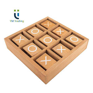 Mini juego de mesa interactivo de madera <span class=keywords><strong>Tic</strong></span> Tac Toe, juguete de ajedrez para el hogar para niños - Product Image 4