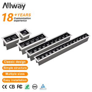Allway Decorative Tri Color Adjustable Ceiling Down Laser Blade Lighting Housing LED Linear Downlight Fixture - Product Image 1