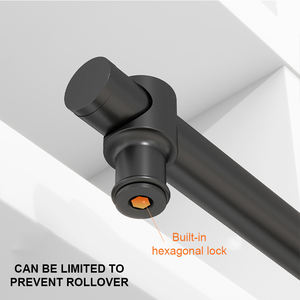 Kim loại theo dõi DIY đen trượt cao kệ sách di động kệ sách với thư viện phần cứng Kit cán thép di chuyển thang nhà bếp - Product Image 3