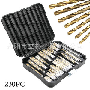 ดอกสว่านเจาะเร็วไทเทเนียม 1-10 มม. ก้านกลม กล่องพลาสติก สำหรับงานไม้ งานก่ออิฐ ชุด 230 ชิ้น - Product Image 5