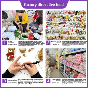 Bambola di Peluche Lavorata a Mano per il Supporto Emotivo, Energia Positiva, Piccola Decorazione da Scrivania, Giocattolo Carino all'Uncinetto, Regalo Transfrontaliero Unisex - Product Image 5