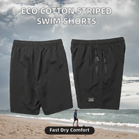 Shorts de bain décontractés pour hommes, en nylon tissé rayé, séchage rapide, personnalisables, usine OEM