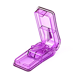 Wholesale Transparent <b>Plastic</b> Portable Medicine Cutter 304 Stainless Steel Cutting Blade Tablet Division <b>Storage</b> Integrated - Product Image 5