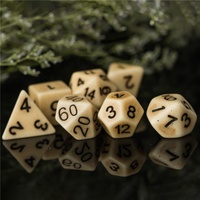 Pour Udixi : Ensemble de dés polyédriques en résine plastique marron pour RPG et Dungeons and Dragons – Durables et attrayants