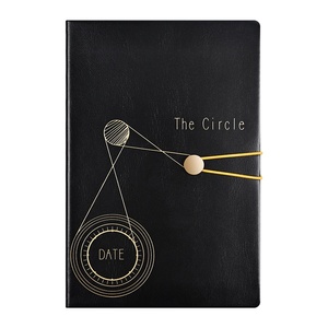 Cá nhân hoá A5 máy tính xách tay màu đen kinh doanh kỷ lục sinh viên tay sổ cái có thể in với A3 Kích thước da Bìa chủ đề may RÀNG BUỘC - Product Image 5