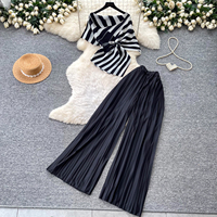 Ensemble 2 pièces élégant d'été pour femme : haut asymétrique et pantalon taille haute imprimé floral, coupe ajustée, vente en gros