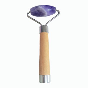 หินนวดหน้า 100% จากธรรมชาติ หลายสี พร้อมด้ามไม้ หยกโรลเลอร์นวดหน้า - Product Image 5
