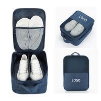 Sac à chaussures de voyage portable personnalisé, grande capacité, trois couches, sac à chaussures de voyage à fermeture éclair, sac de rangement pour baskets en Oxford