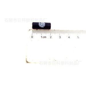 Cylindrical Black Daisy Printed Drawstring Ends For Garment Waistband ABS Plastic Rope End JK30 - Product Image 3
