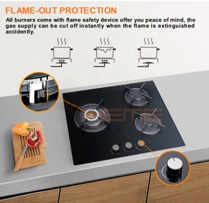 ODM Gas Cooktop <b>Kitchen</b> Cooking Appliances Built-<b>in</b> 3 Burner Gas With CE Approval - Product Image 2