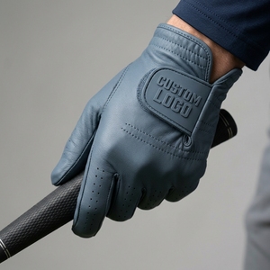 Gants de golf gris pour adultes avec logo personnalisé, gants de golf Hyper Touch Pro pour hommes, droitiers et gauchers, en cuir PU - Product Image 1