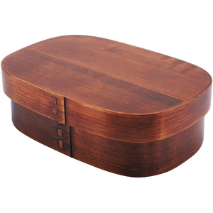 Japanese Retro Natural Wooden Lunch Box Experience Cooking Fun Wooden Bento Box