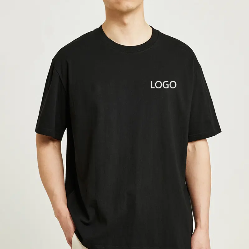 Oem Clothes Men Camiseta Heavyweight Puff Print T-Shirt 100 Cotton 300 Gsm Trendy Brand Custom Logo Letter Graphic T Shirts