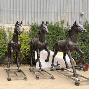 Statue d'extérieur de jardin Statue de cheval grandeur nature en laiton Design personnalisé Statues d'animaux en laiton - Product Image 3