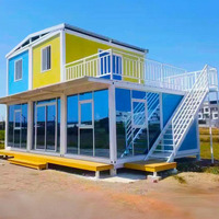 Maison conteneur personnalisable à 2 étages, maisons pliables et détachables, 3 chambres, 2 salles de bain, maisons conteneur de luxe de 40 pieds