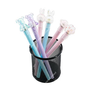 6 Style Cute Can Rotate und Bright Black 0,5mm Custom Cute Gel schreiber Planet Bear Rabbit Cat Scratch Gel schreiber Glitter - Product Image 6